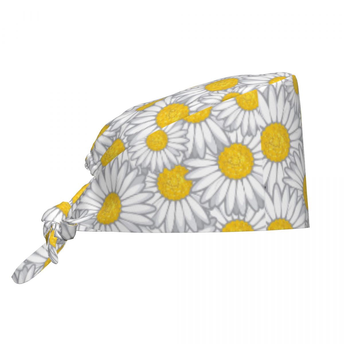 Women Accessories Vector - Work Scrubs Hat Daisy Flower Pattern