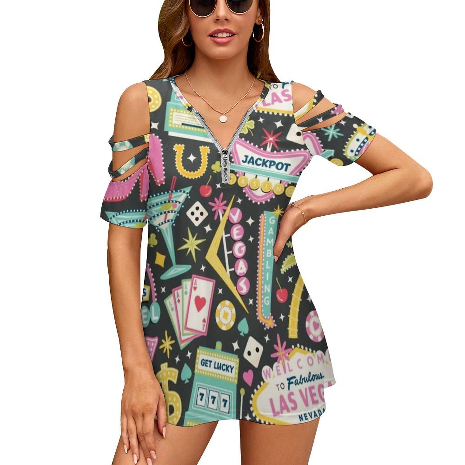Women Accessories Vector - Viva Las Vegas Women's T-Shirt Summer