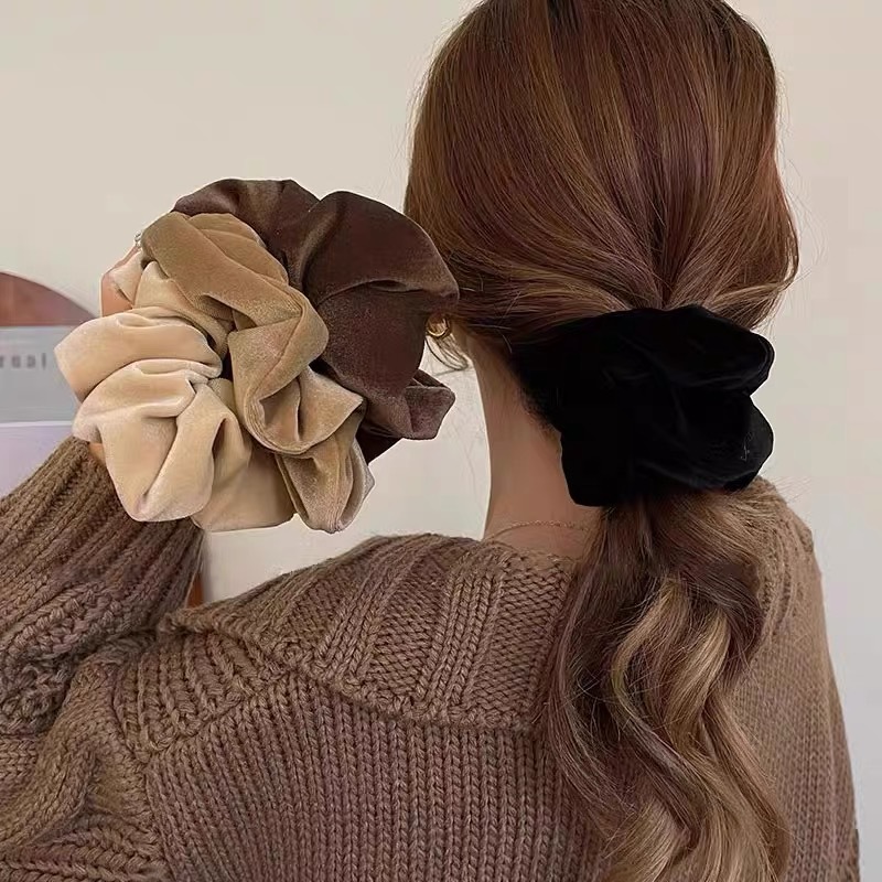 Hair Tie Velvet - 1-4PCS Women Hair Scrunchies Vintage Velvet