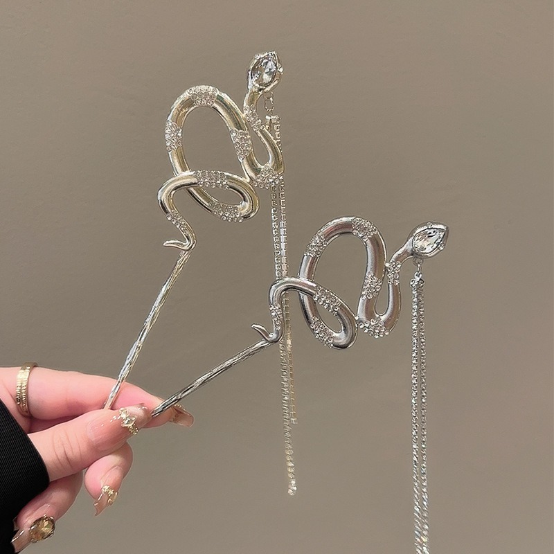 Women Accessories Chain - 1pc Snake Hair Sticks Tone Serpent