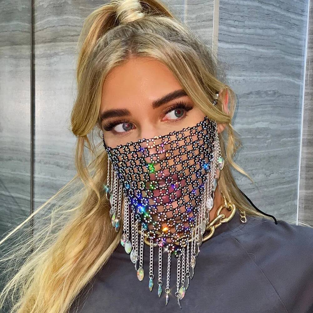 Women Accessories Chain - Women New Tassel Veil Masks Headwear