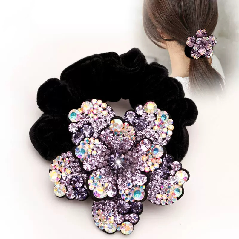 Women Rhinestone Scrunchies Ve - огляд і ціна Hair Tie Velvet