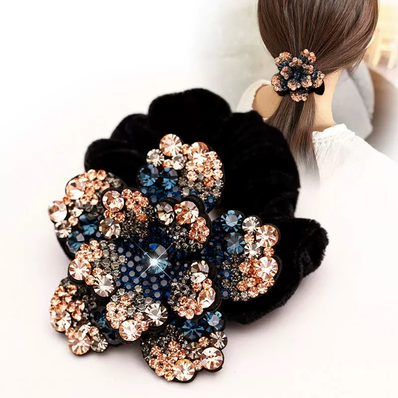 Women Rhinestone Scrunchies Ve - огляд і ціна Hair Tie Velvet