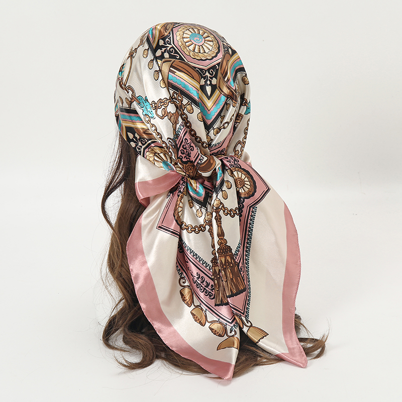 Satin Square Scarf Women Musli - огляд і ціна Women Accessories Chain