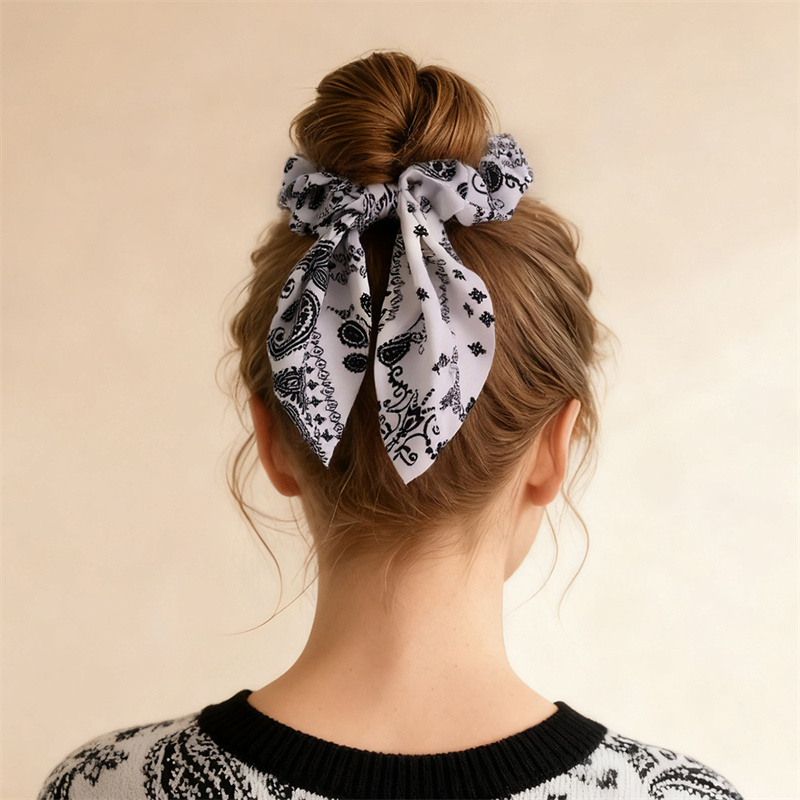 2pcs/set Printed Hair Scrunchi - огляд і ціна Hair Tie Velvet