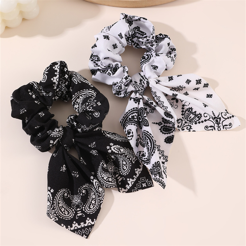 2pcs/set Printed Hair Scrunchi - огляд і ціна Hair Tie Velvet