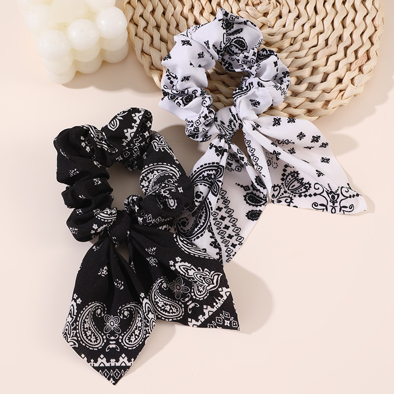 2pcs/set Printed Hair Scrunchi - огляд і ціна Hair Tie Velvet