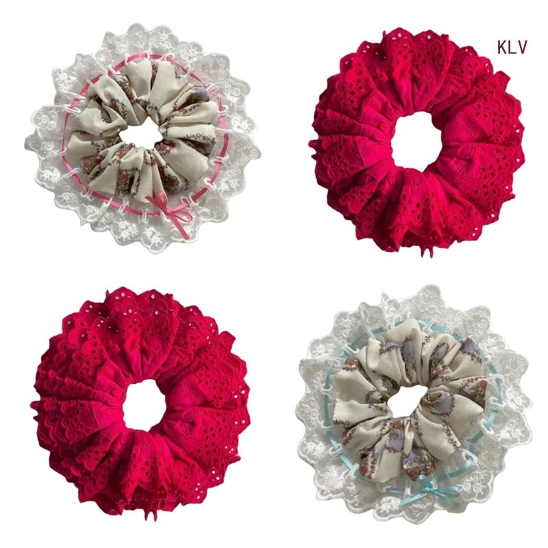 Solid Color Scrunchies Lace Ha - огляд і ціна Hair Tie Velvet