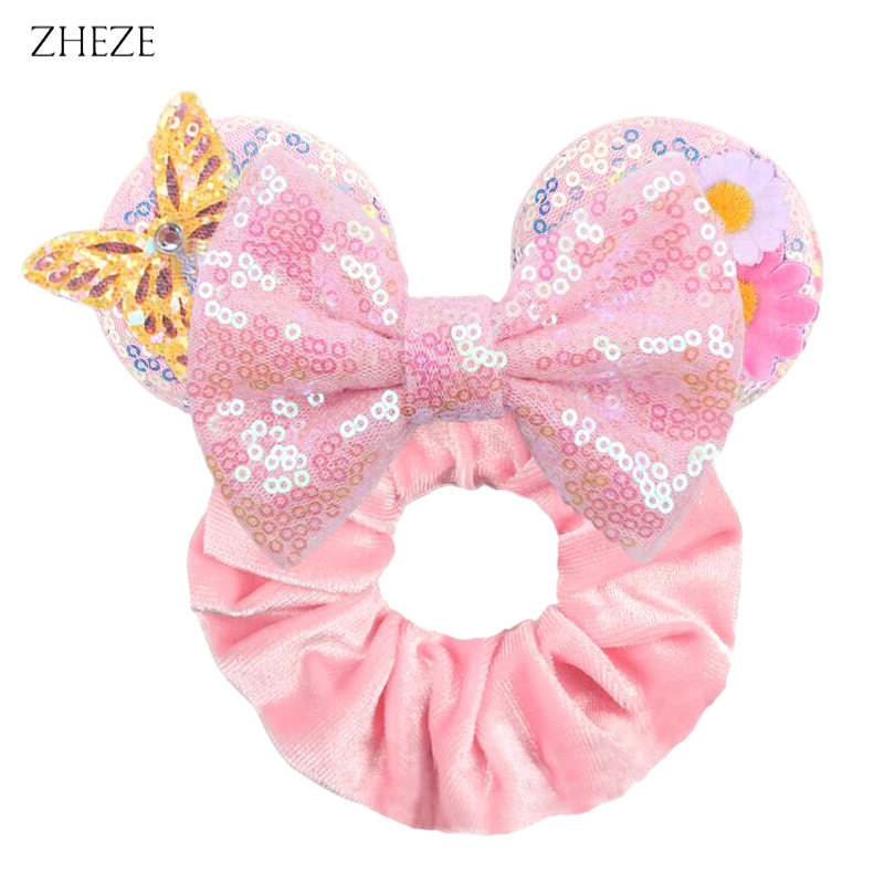 1pc Mouse Ears Hair Scrunchies - огляд і ціна Hair Tie Velvet