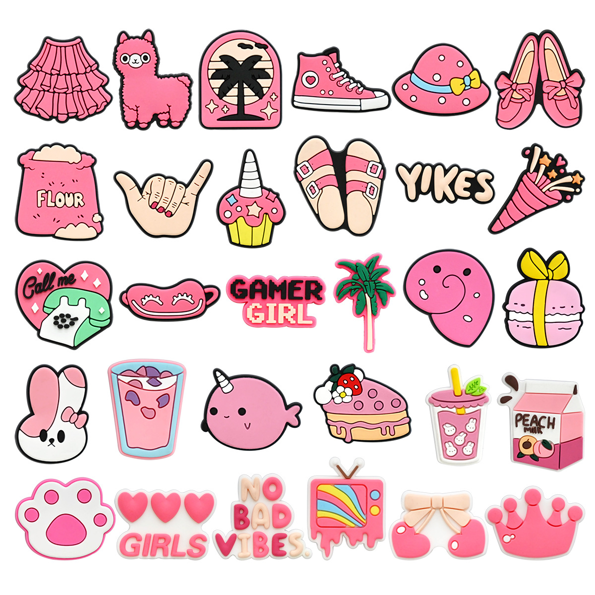 Cute Pink Shoe Charms Decorati - огляд і ціна Women'S Accessories Crocs