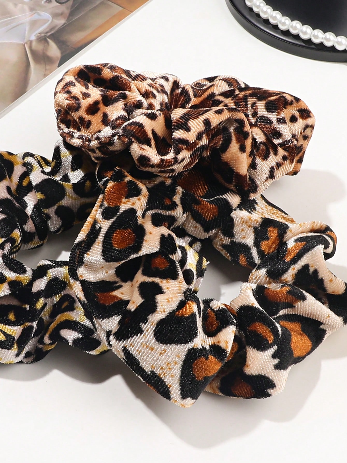3/6/12PCS Leopard Velvet and S - огляд і ціна Hair Tie Velvet