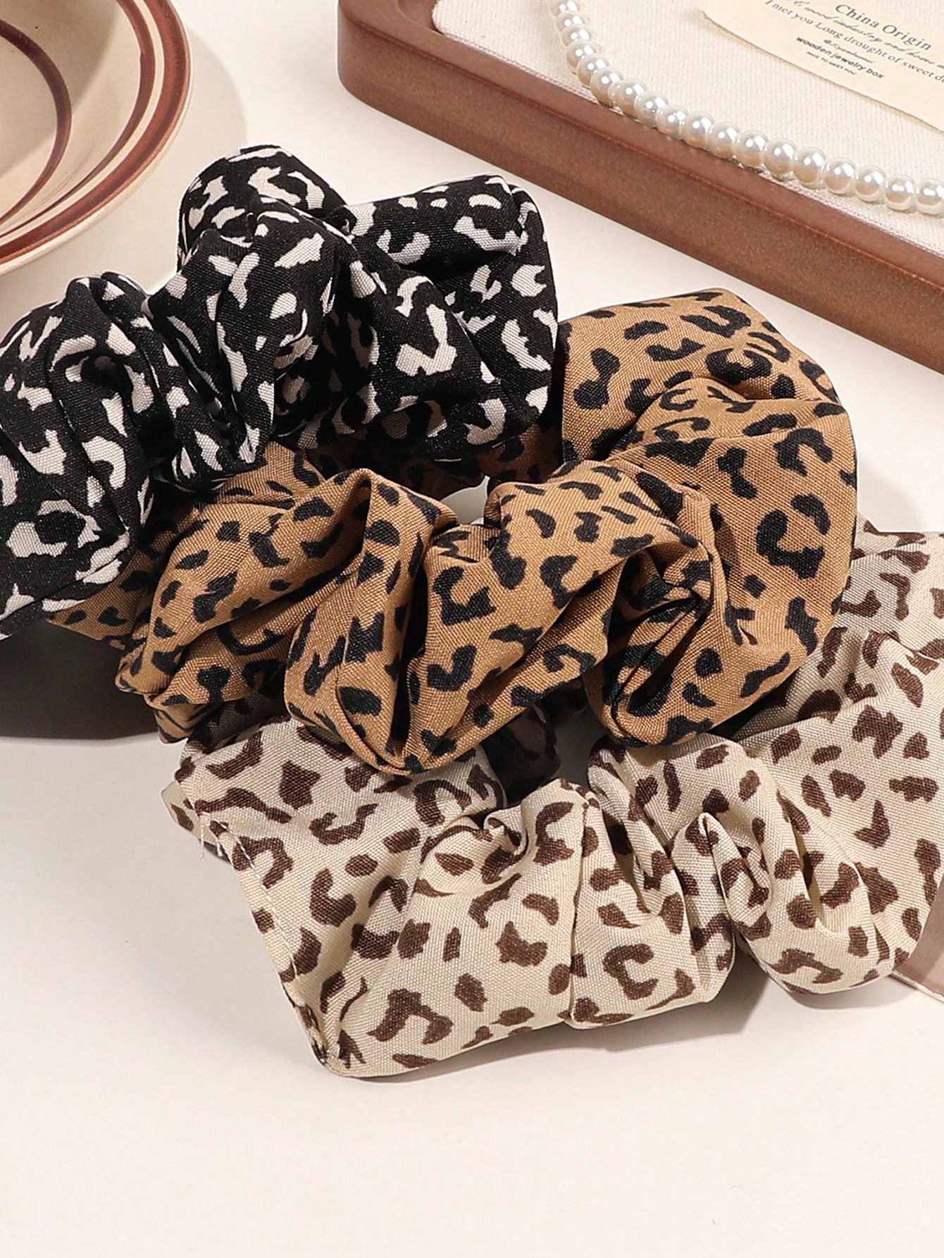 3/6/12PCS Leopard Velvet and S - огляд і ціна Hair Tie Velvet