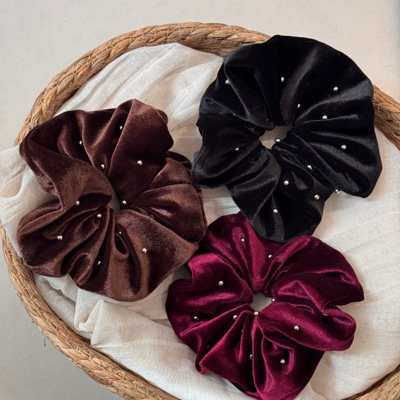 Korean Rhinestone Velvet Hair  - огляд і ціна Hair Tie Velvet