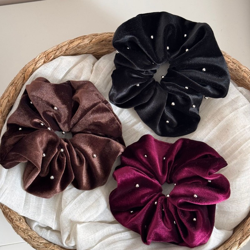 Korean Rhinestone Velvet Hair  - огляд і ціна Hair Tie Velvet