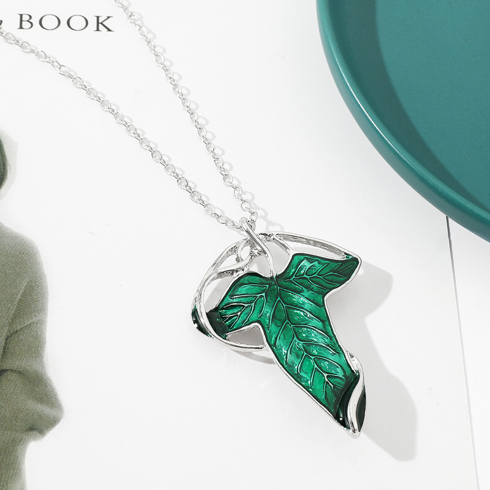 Vintage Green Leaf Pendant Nec - огляд і ціна Women Accessories Chain