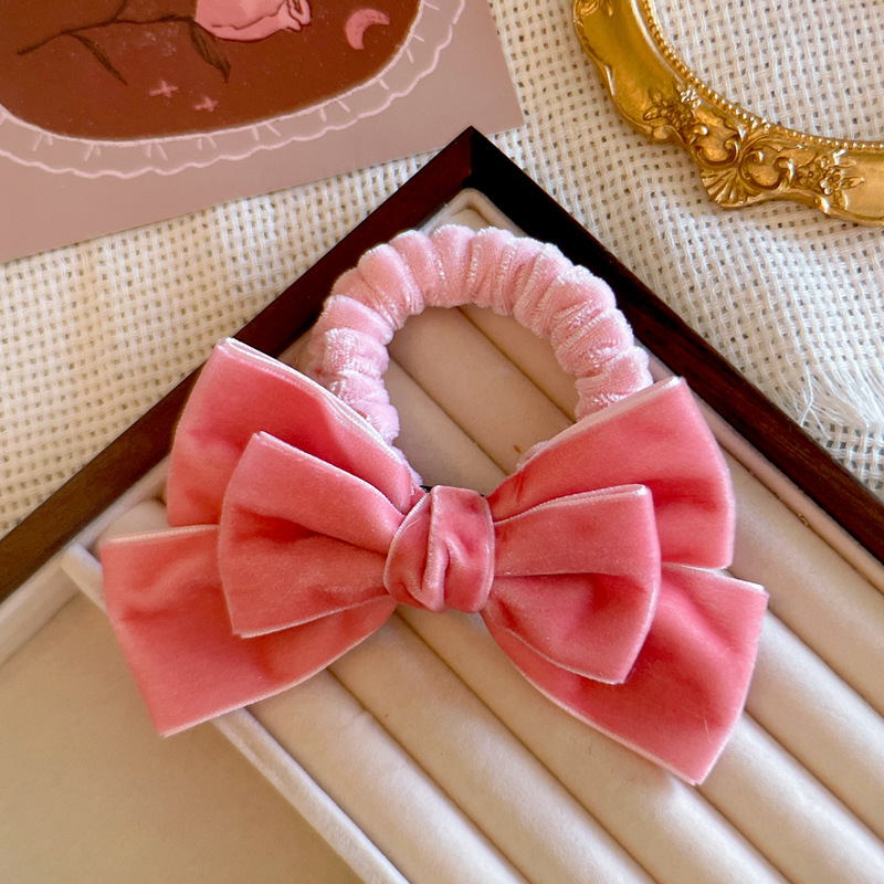 Cute Red Velvet Bow Hair Ties  - огляд і ціна Hair Tie Velvet
