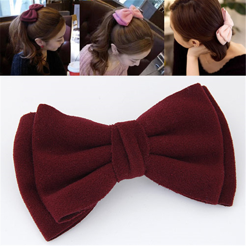 Korean Solid Color Bow Hair Cl - огляд і ціна Women'S Accessories Flannels