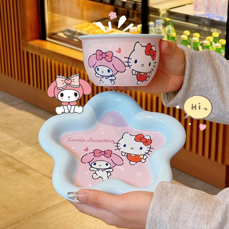 Cartoon Cat Print Ceramic Dinn - огляд і ціна Women Kitchen Accessories