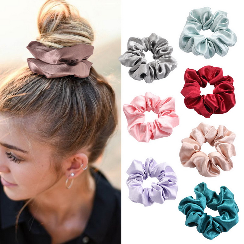 korea Solid Color Satin Scrunc - огляд і ціна Hair Tie Velvet