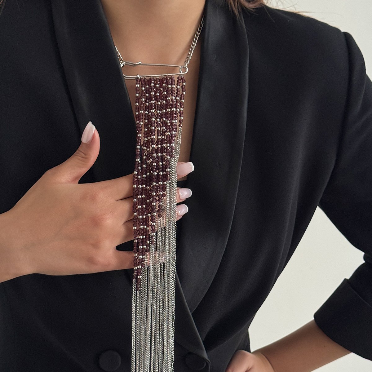 Silver Color Tassel Chain Broo - огляд і ціна Women Accessories Chain