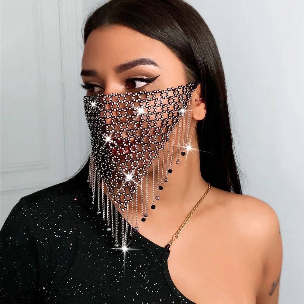 Women New Tassel Veil Masks He - огляд і ціна Women Accessories Chain