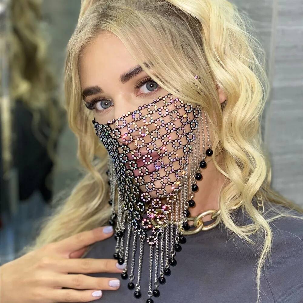 Women New Tassel Veil Masks He - огляд і ціна Women Accessories Chain