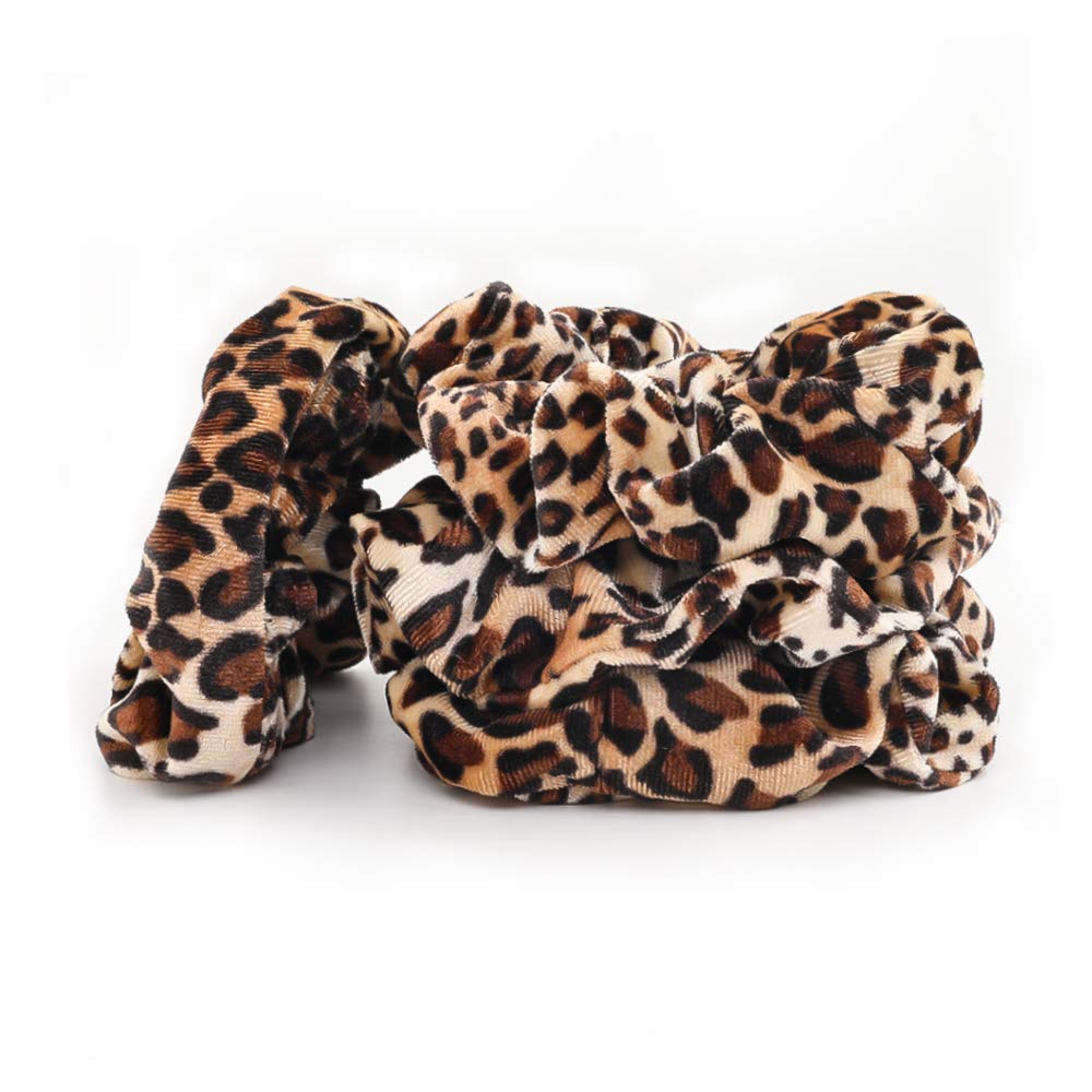 1/6Pcs Leopard Velvet Scrunchy - огляд і ціна Hair Tie Velvet