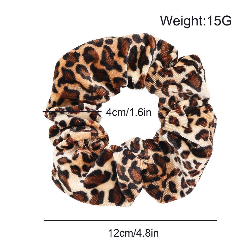 1/6Pcs Leopard Velvet Scrunchy - огляд і ціна Hair Tie Velvet